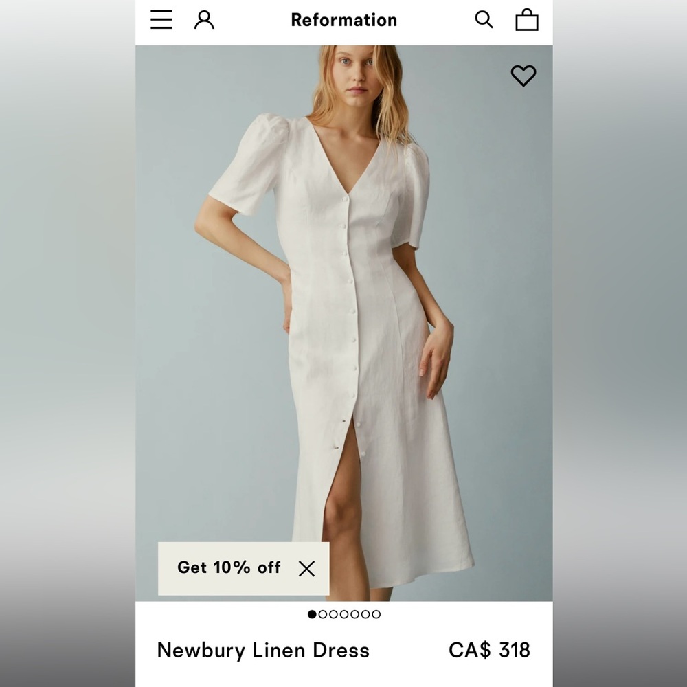 Reformation Newbury linen dress